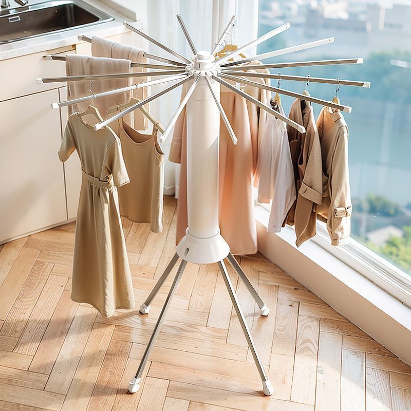 굿앤솔리드 우산형 튼튼한 빨래 건조대 원룸 기숙사 휠이동식 접이식 빨래건조대, 단일색상 33,260원