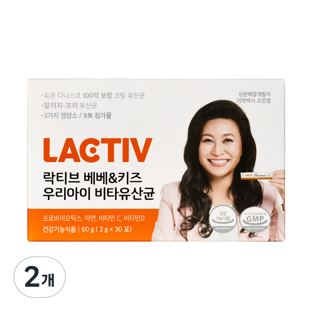 락티브 베베 키즈 우리아이 비타유산균 2g x 30p, 60g, 2개 95,940원