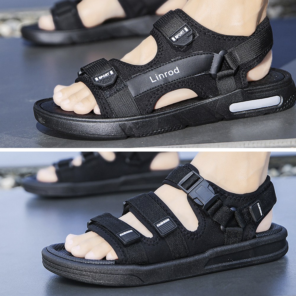 [1+1] 로로비 발편한 남자 여름 샌들 슬리퍼 이중 고정 벨크로 29,800원