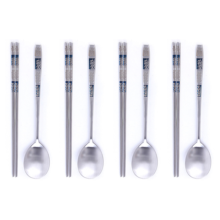 윌리브 국산 304스텐 수저세트, 사군자, 숟가락 + 젓가락, 4세트 19,180원