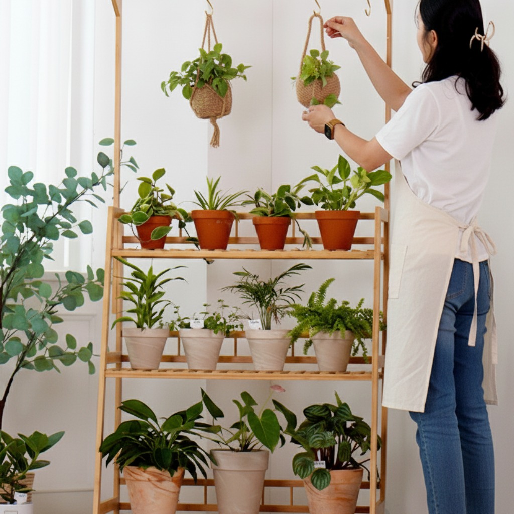 친절한마이쮸 원목 화분거치대 베란다 화분선반 진열대 정리대 66,900원