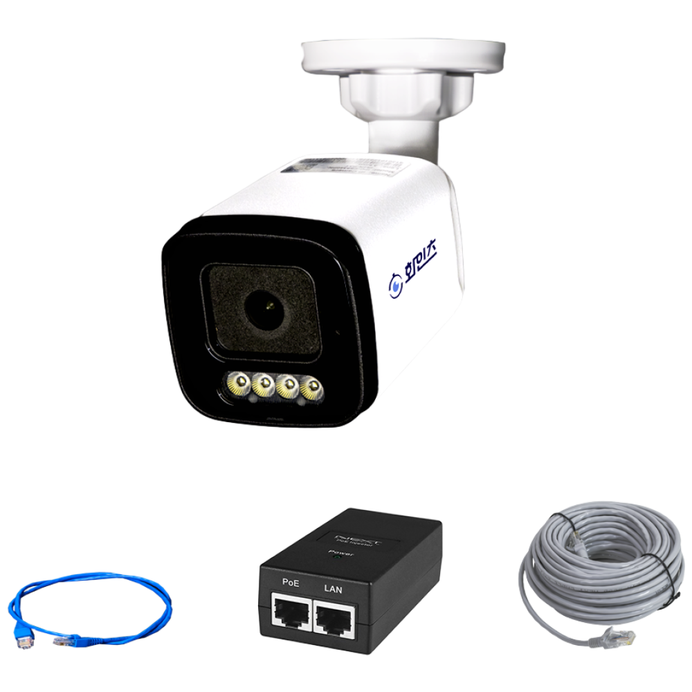 화인츠 400만 IP 네트워크 풀 컬러 실외용 뷸렛 카메라 PoE인젝트 케이블 마이크 스피커내장 FNC-ES8340 62,000원