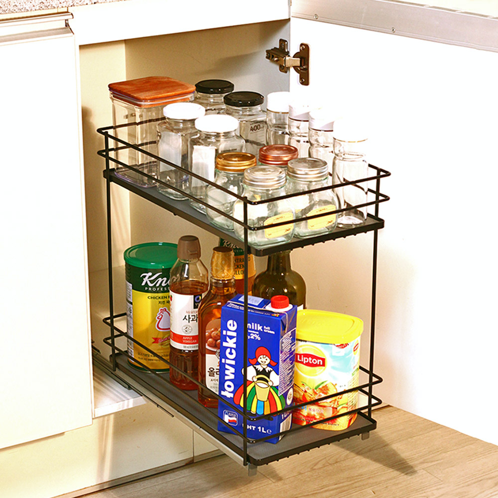 후앤리빙 슬라이딩 레일 선반 씽크대 댐퍼 2단 하부장 정리, 1개, 댐퍼300 39,900원