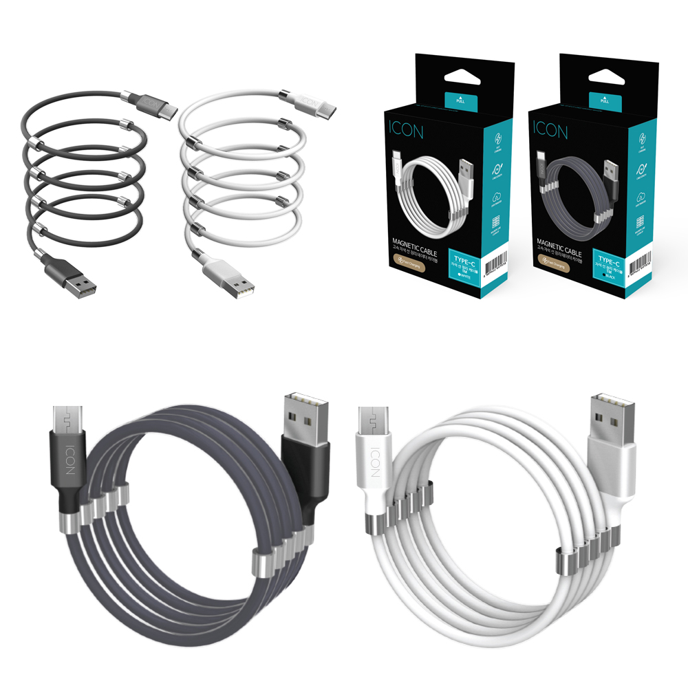 다퍼남 아이콘 마그네틱 고속 자석 선 정리 데이터 케이블 5핀 8핀 C타입 1m 4,900원