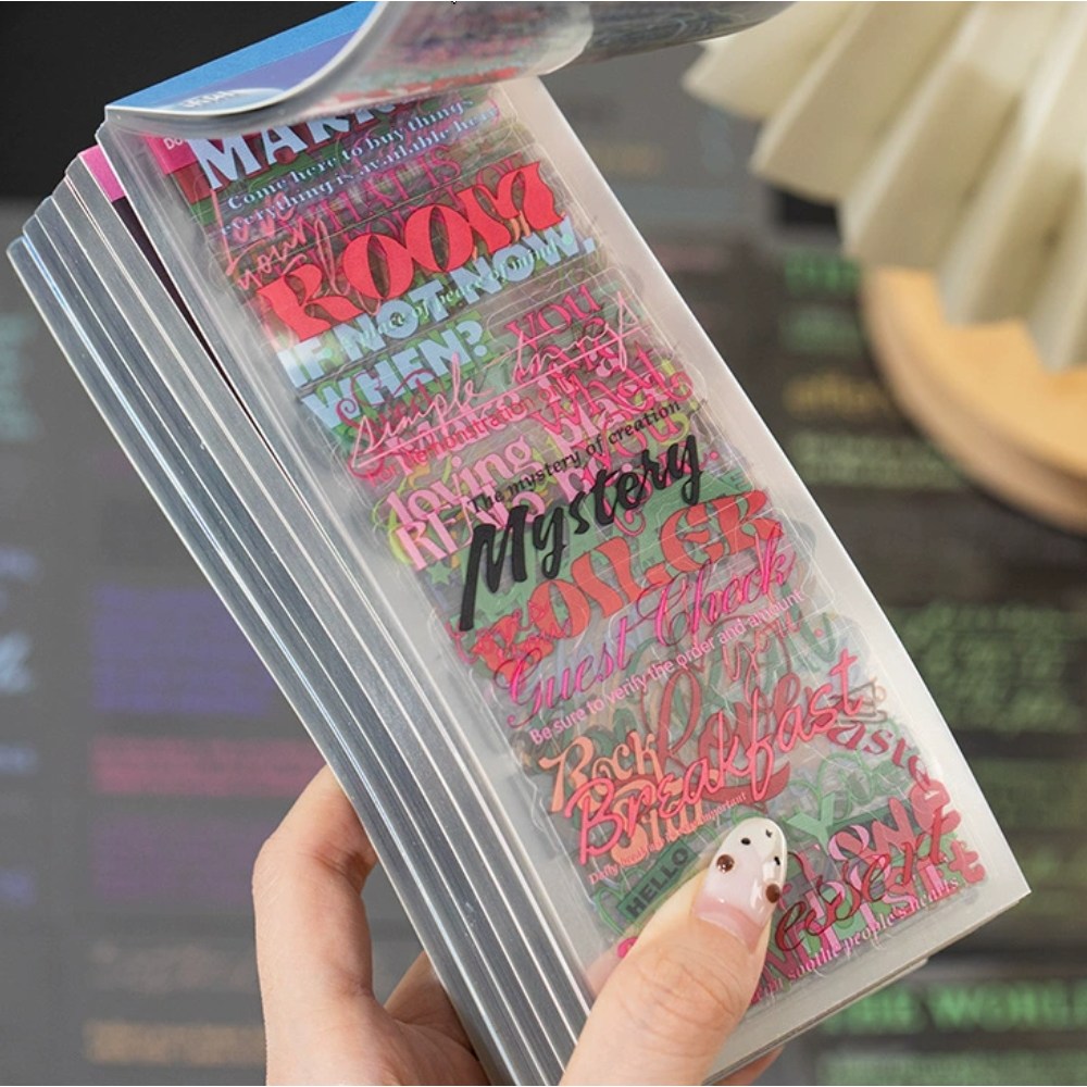 앨리스앤 빈티지 다꾸 레터링 스티커북 2종, 1개, 핑크 (HR424) 8,600원