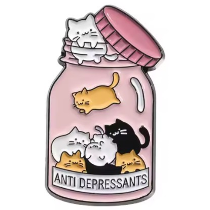 캣 고양이 에나멜 배지 / 귀여운 동물 브로치 패션 가방 모자 장식 6,500원