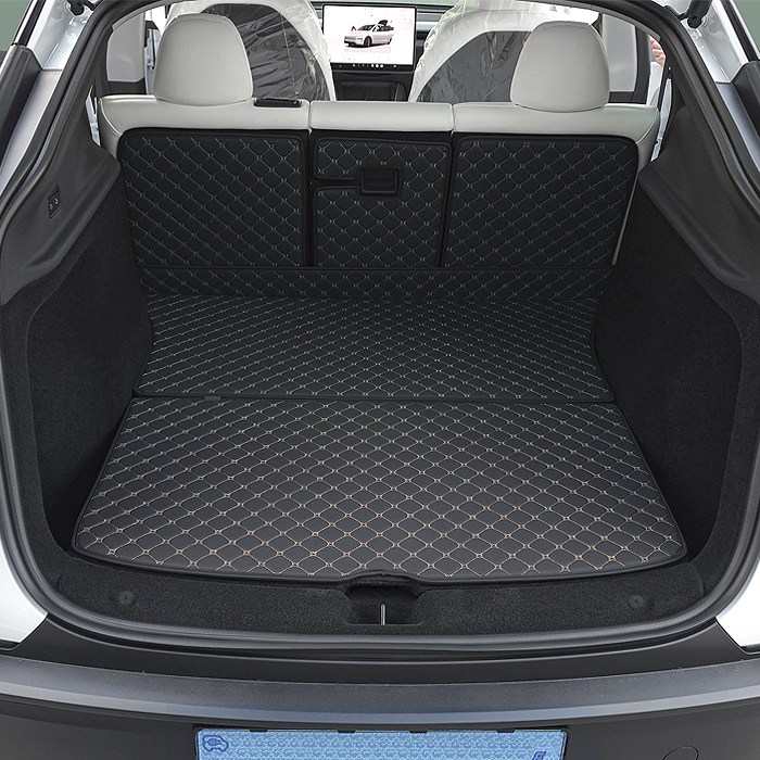 카프트 2025 테슬라 모델Y 주니퍼 호환 트렁크매트 프리미엄 퀄팅 차박 용품, 블랙-베이지 69,000원