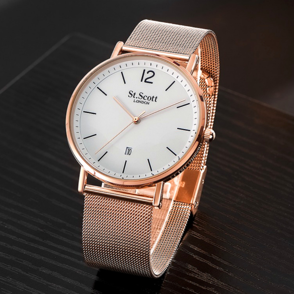 세인트스코트 ST2103M-RSR 본사 정품 남성 패션 메쉬 시계 + 가죽밴드 선물용 쇼핑백 증정 59,000원