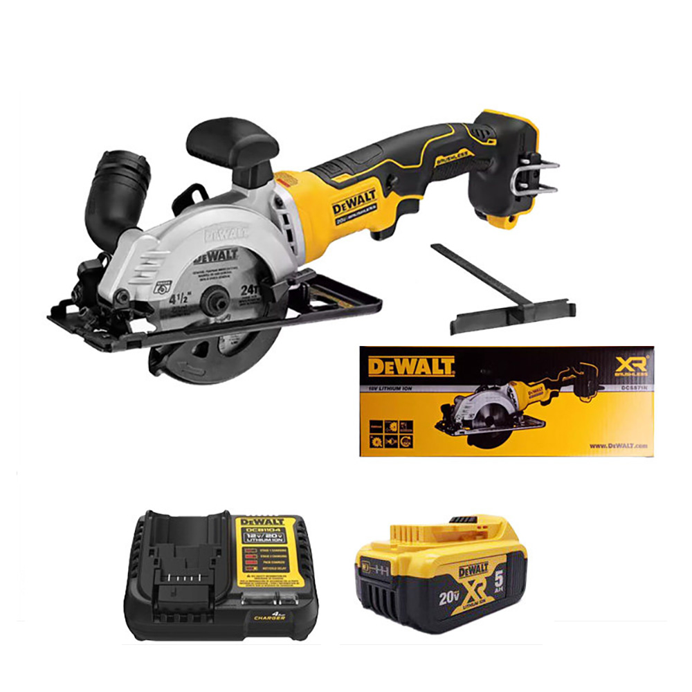 디월트 DCS571 충전식 무선 원형톱 절단기 18V 20V, 1개, DCS571 5.0Ah 배1 358,600원