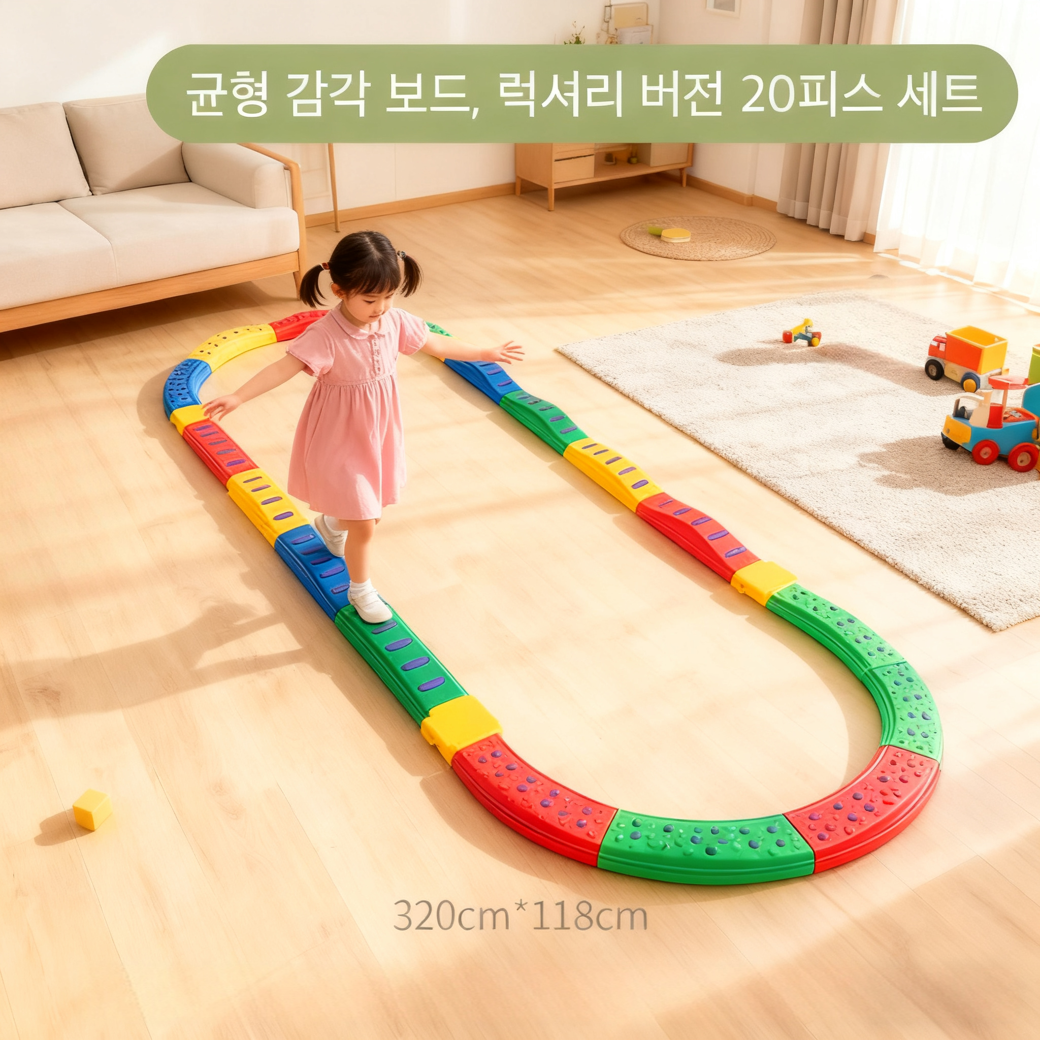 KC인증 밸런스 징검다리 어린이 평균대 놀이 균형 감각 유아체육 교구 근육 운동 발달 실내 훈련 밸런스보, 1개, E타입 143,800원