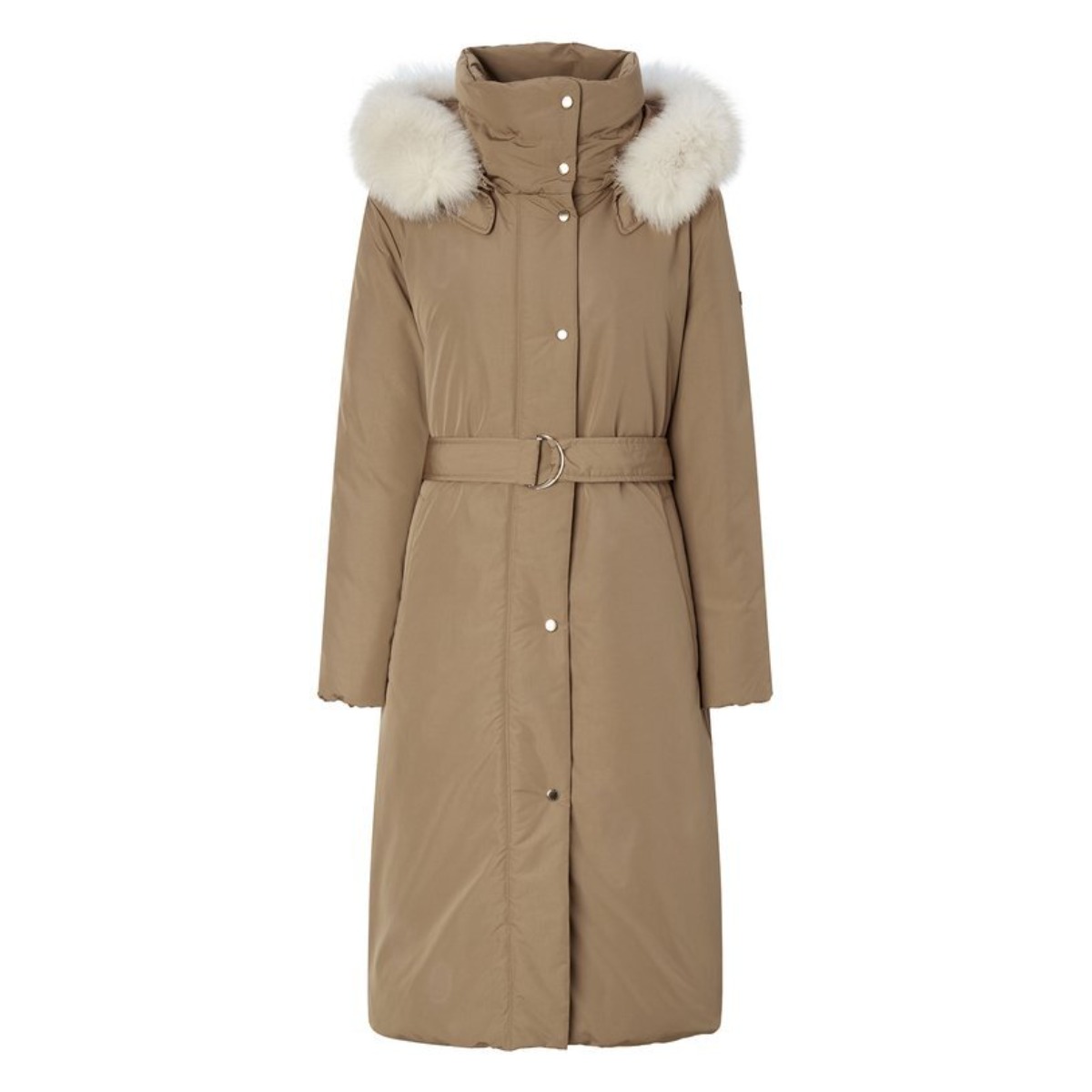 [국내백화점]  헤지스레이디스 폭스퍼 벨티드 롱 헤비 구스 다운 코트 808,350원