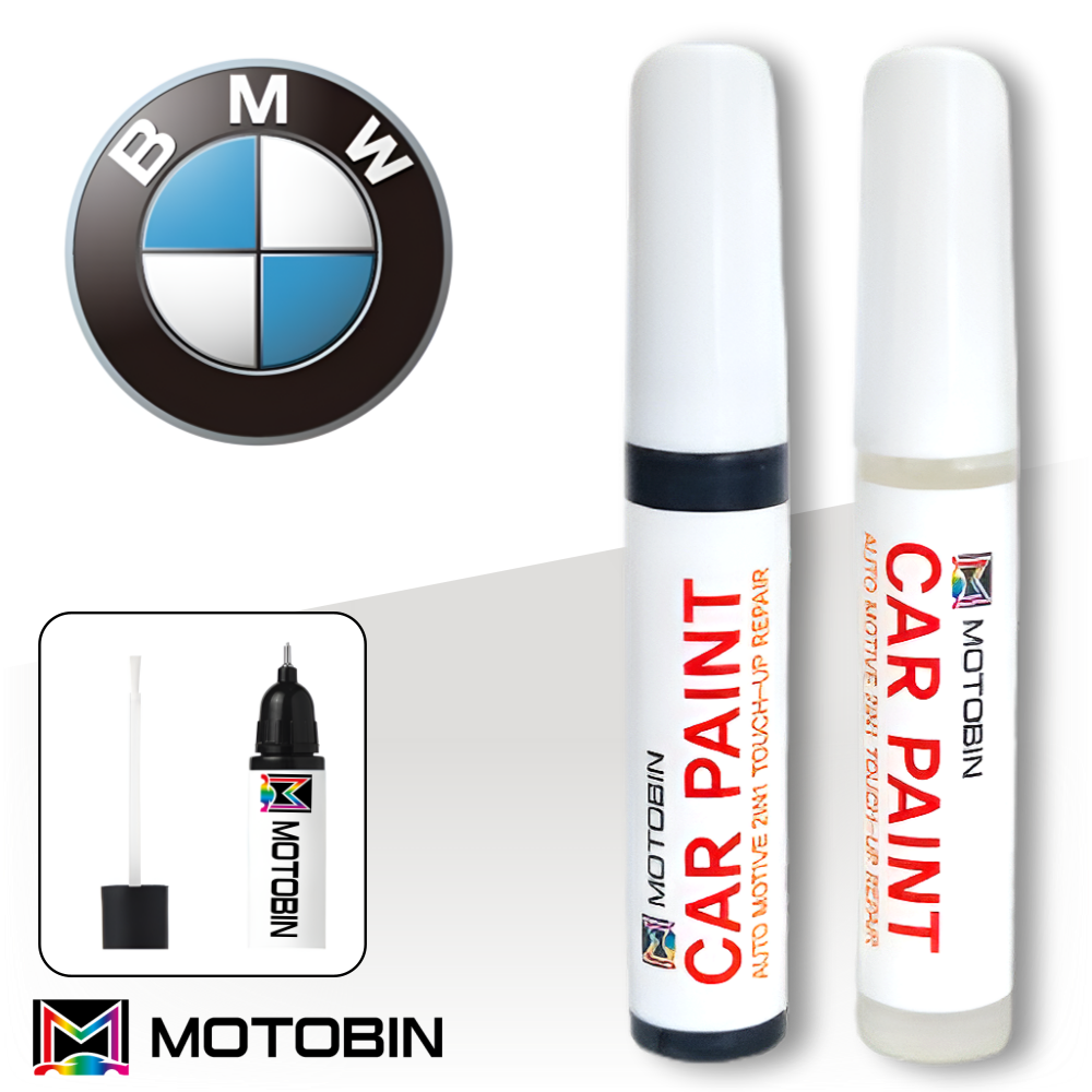 MOTOBIN BMW 페인트 붓펜 자동차 도색 차량용 카 투명 세트, C2W 젯블랙, 1세트 15,800원