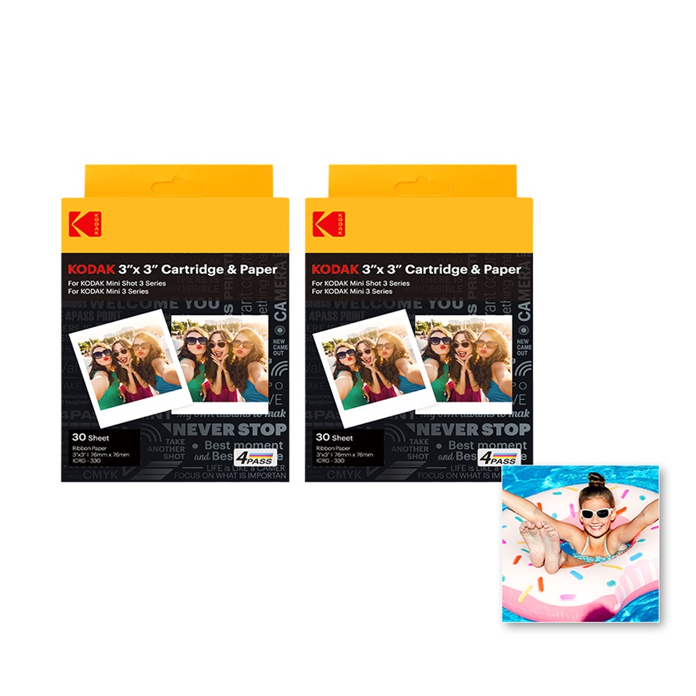 코닥 미니샷3 미니3 / 레트로 / ERA 에라 / 전용 3x3 3인치 카트리지 인화지 60매 20,500원