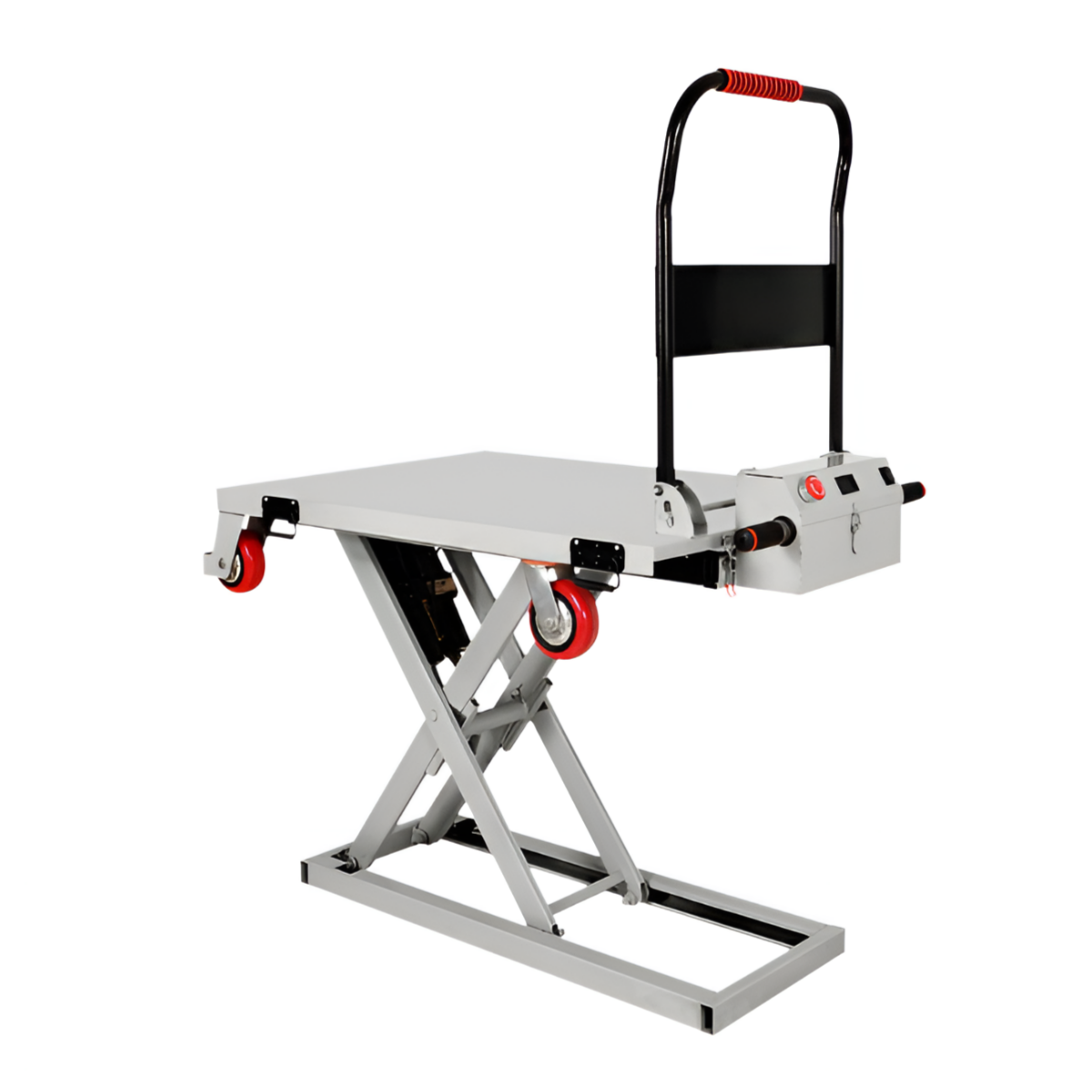 유니플로우 산업형 전동 테이블 리프트 이동식 운반차 접이식 손수레 고출력 유압 상하차, 1개 915,000원