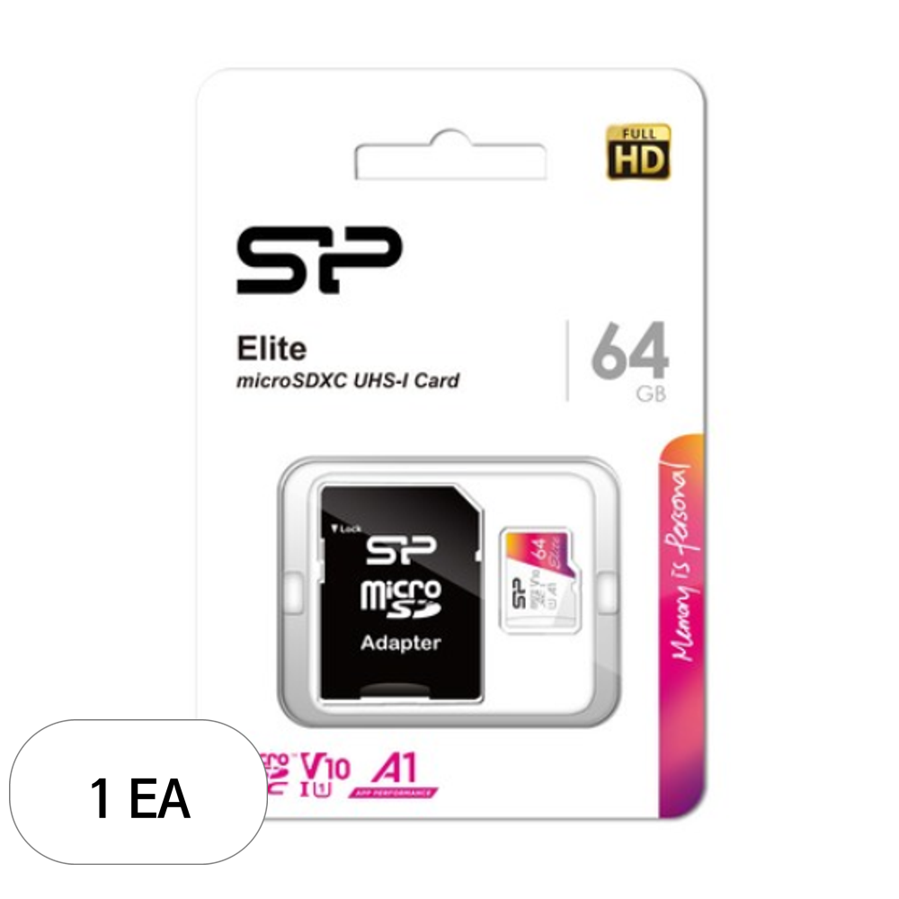 실리콘파워 마이크로 SD ELITE UHS-U1 메모리카드 A1V10 21,640원