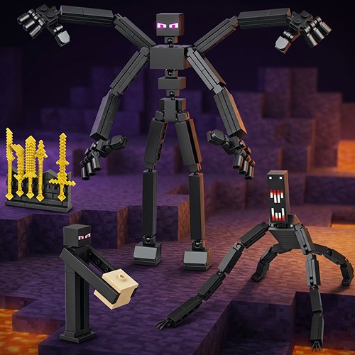 마인크래프트 엔더맨 블록 몬스터 조립 블럭 레고 호환 피규어, 1개, 블랙 17,900원