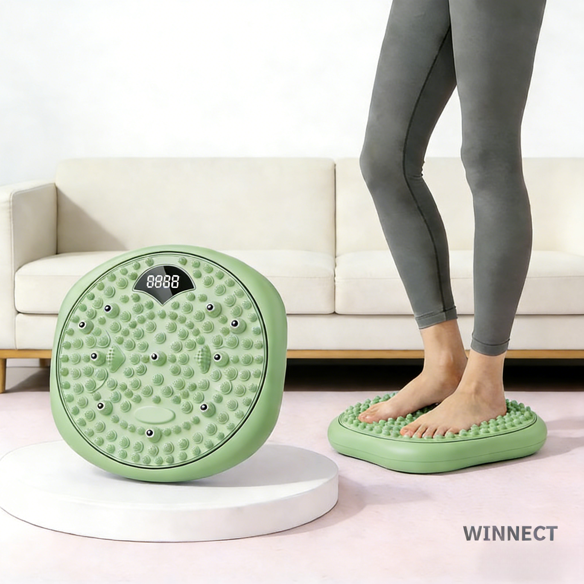 WINNECT 360회전 발바닥 지압 마사지판 허리 스트레칭 발지압 스텝퍼 발지압판 스탭퍼 스마트 디지털 디스플레이 회수 칼로리 시간 표시 23,700원