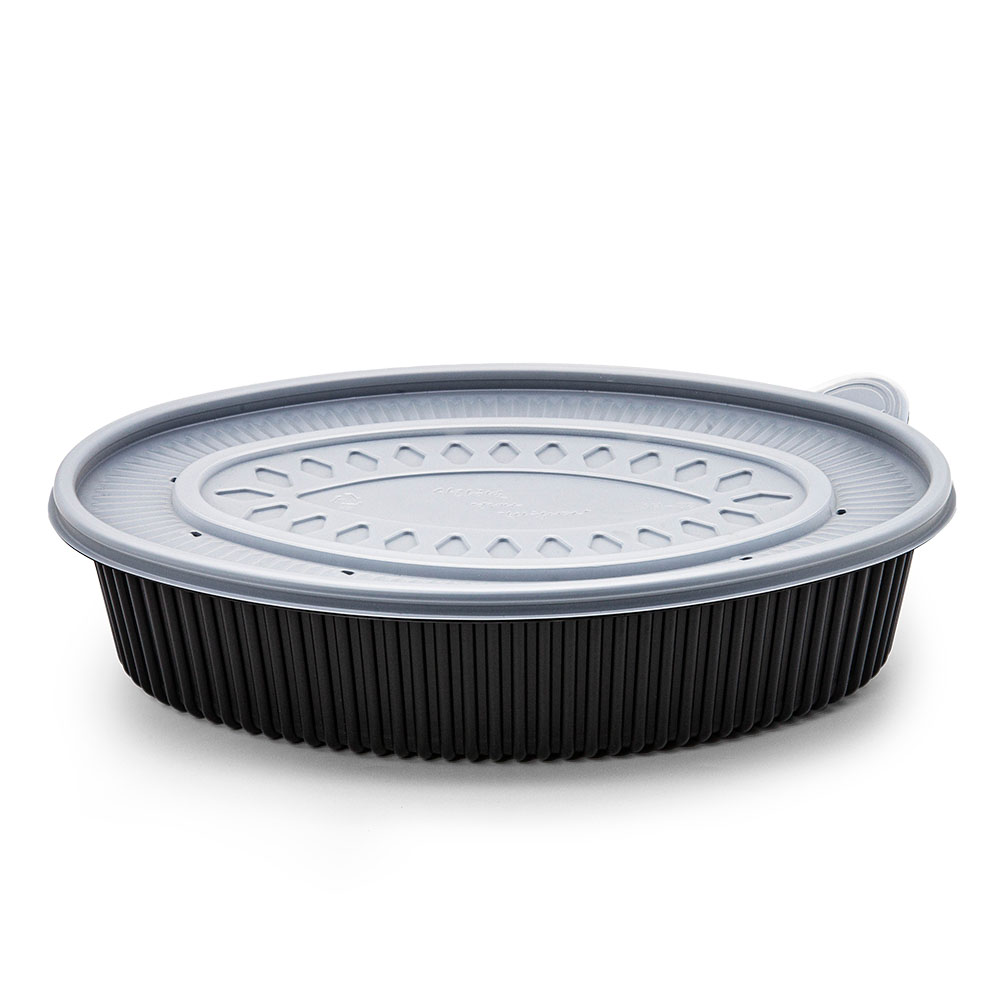 [일용상회]타원 찜용기 JH 340파이 대 3100ml 100세트 검정 95,700원