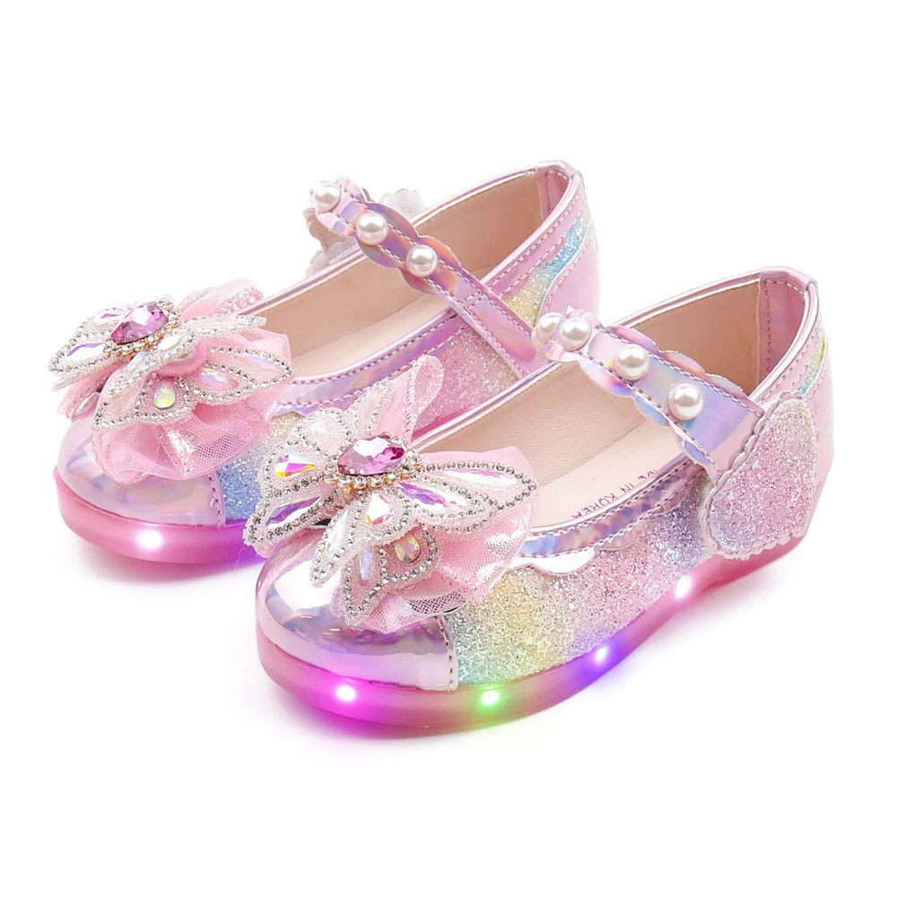 풋풋 미니하트 버터플라이 LED 구두 라이팅구두 발광구두 여아구두 봄구두 가을구두 신학기구두 공주구두 메리제인구두 39,800원