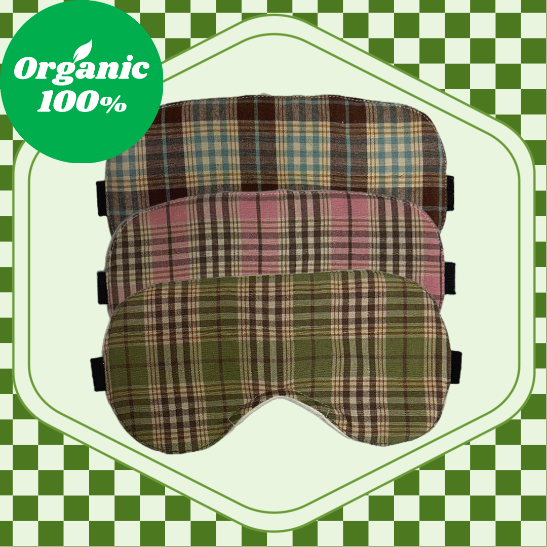 더드림 국산 오가닉 핸드메이드 수면안대  코와이어 100%암막안안대 빈티지체크 14,900원