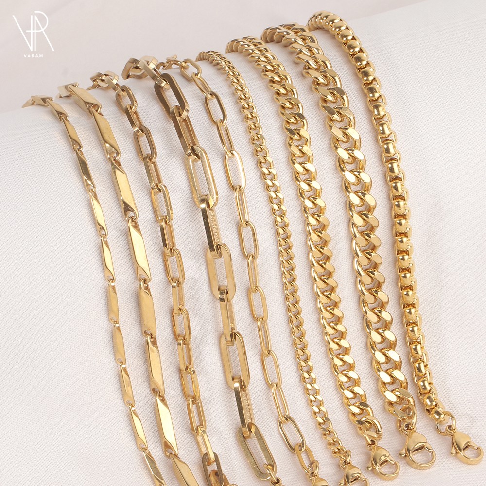 써지컬스틸 체인 데일리 심플 골드 팔찌 모음 12,900원