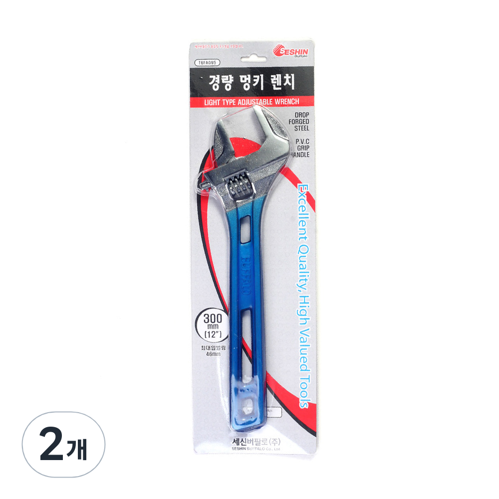 세신버팔로 고품질 고무그립 경량몽키 300mm 랜덤발송 42,910원