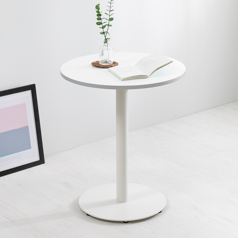 화이트 실버 엣지 600 원형 18T 식스 화이트 테이블 89,000원