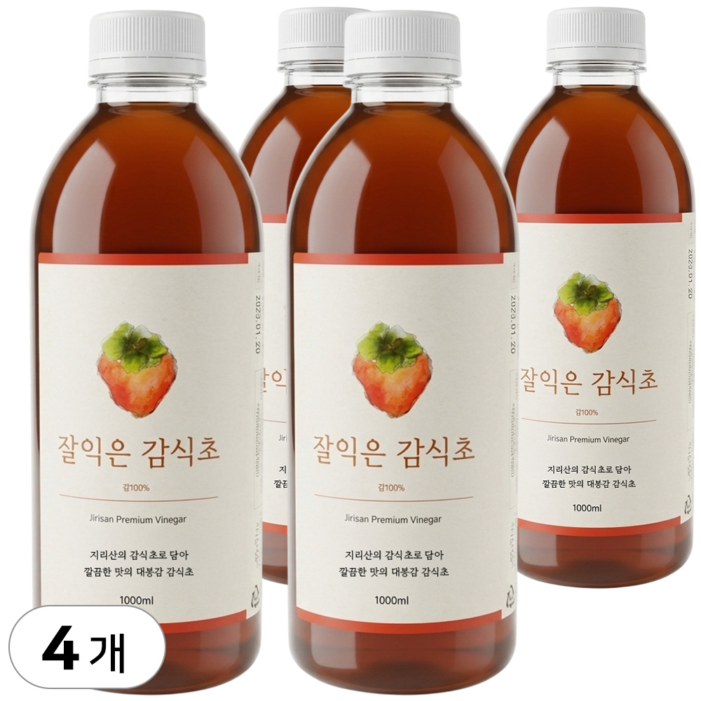 하동 전통 3년숙성 자연발효 감식초 대용량, 4개, 1L 37,100원