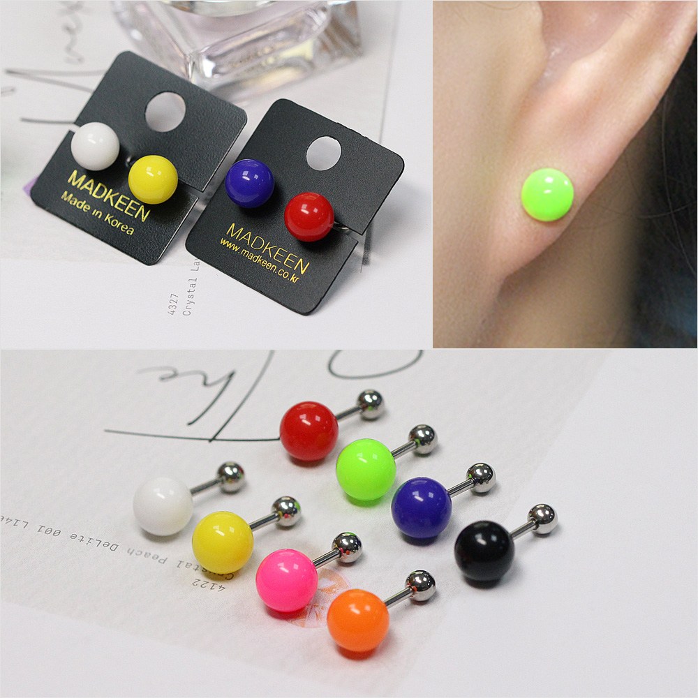 매드킨 [PZ-082] 아크릴네온바벨 피어싱 900원