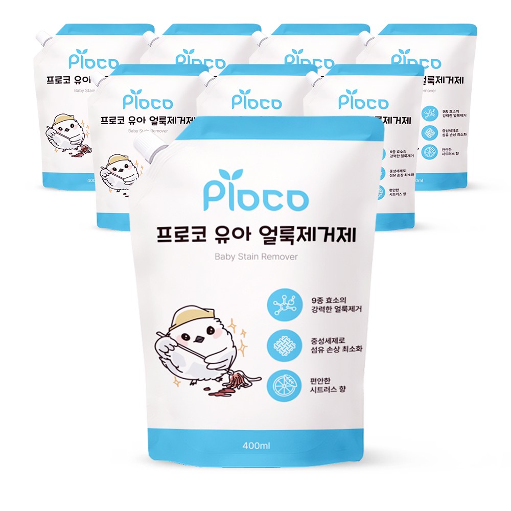 프로코 9종효소 유아 얼룩제거제 리필, 8개, 400ml 30,900원