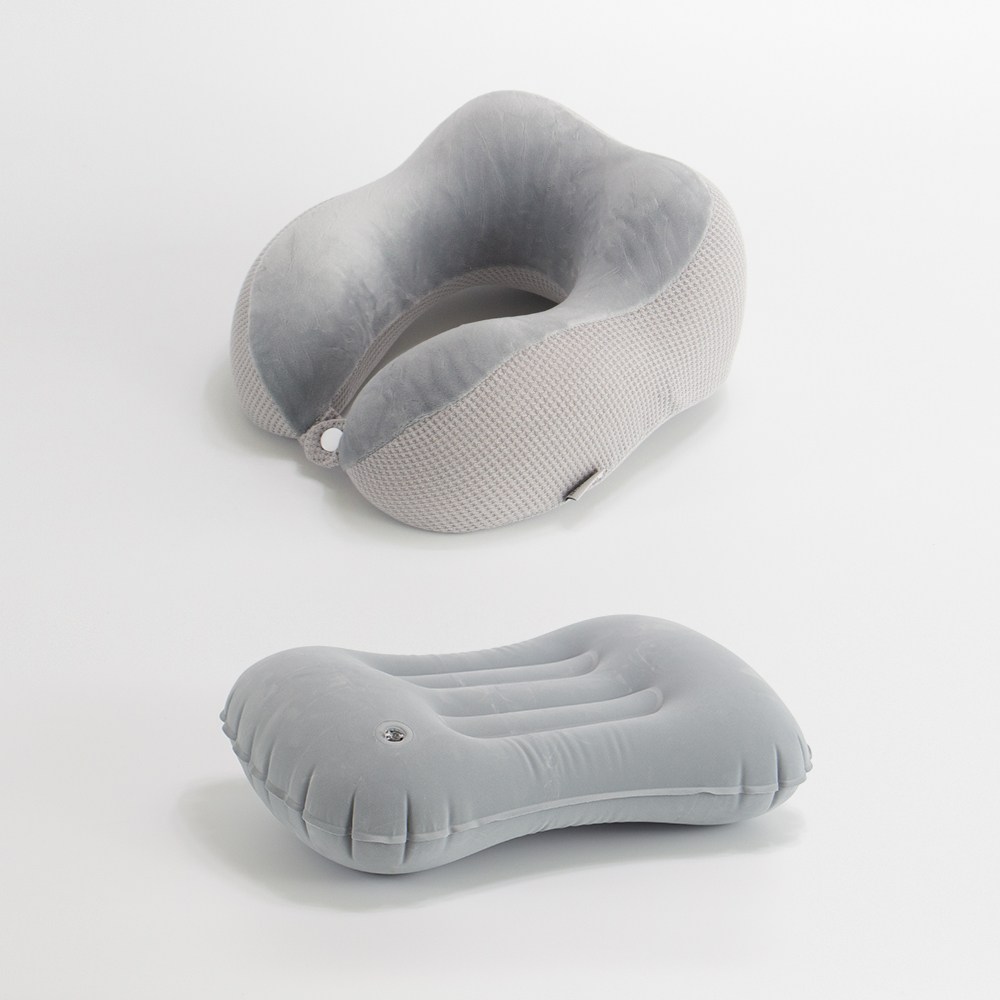 스마트킹카 기내용목베개 여행용 비행기 휴대용 목쿠션+허리쿠션, 현재가 11,620원