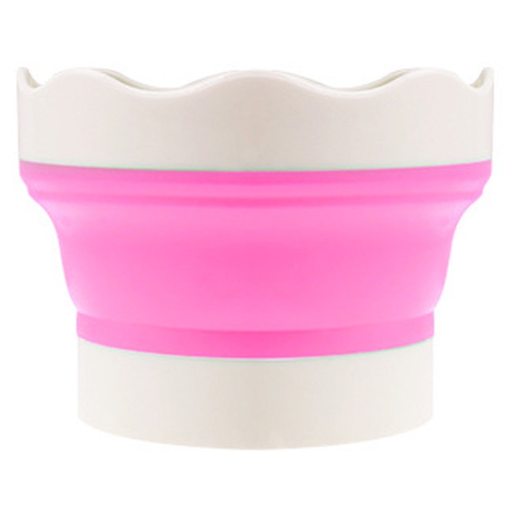 마다꾸미 미술용 접이식 휴대용 수채화 붓꽂이 물통, 핑크 4,800원