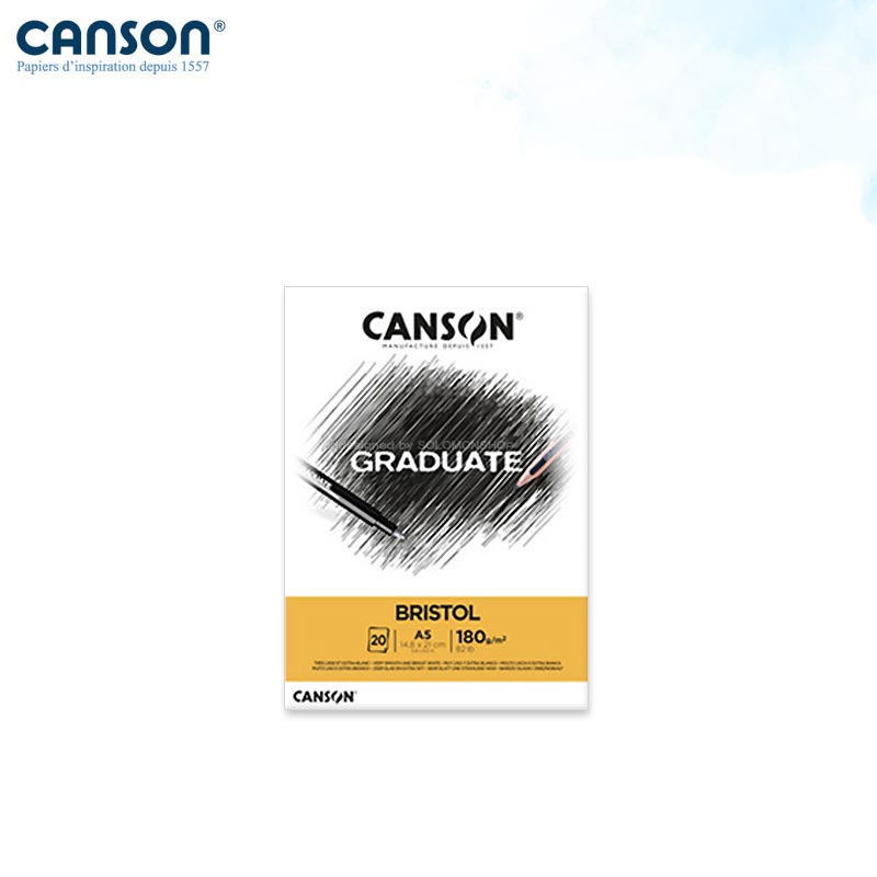 캔손 GRADUATE 브리스톨패드 180g 14.8x21 A5 20매/A5스케치북/캘리그라피용지 6,600원