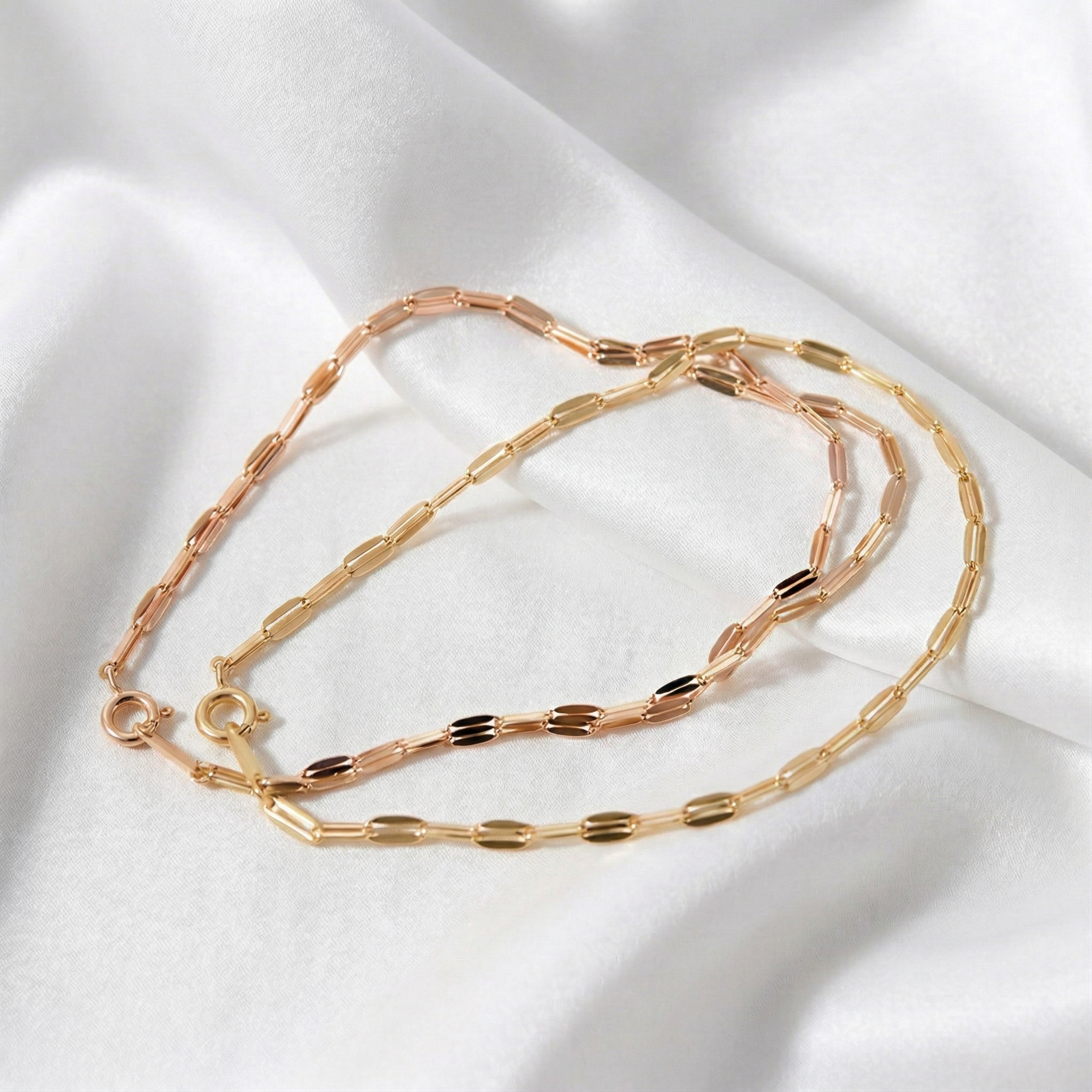 엘렌쥬얼리 14K 18K 더블 레몬 콤비 체인 두줄 팔찌 213,000원