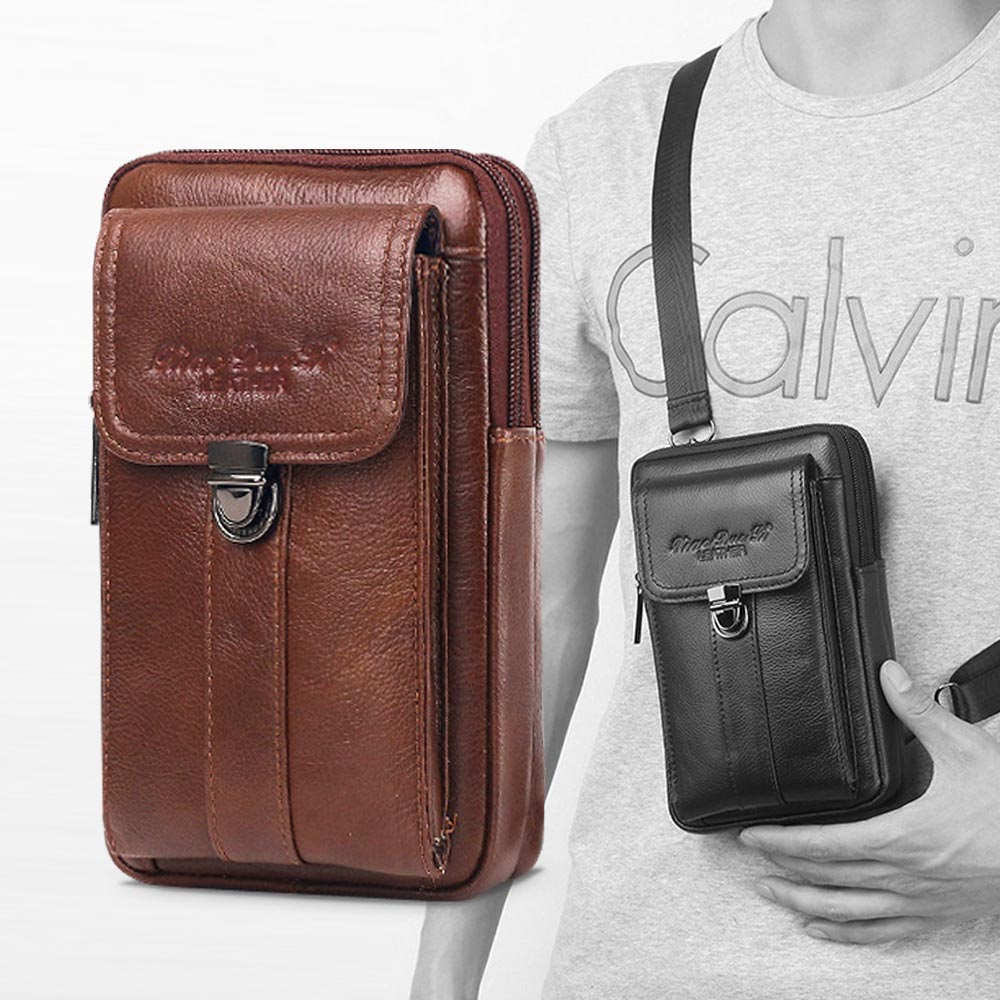제이콥스타일 천연가죽 루나 멀티백 핸드폰가방 허리 미니 크로스백 남자 폰 가방 등산 벨트 케이스 소가죽 지갑 여행 휴대폰 가방 31,210원