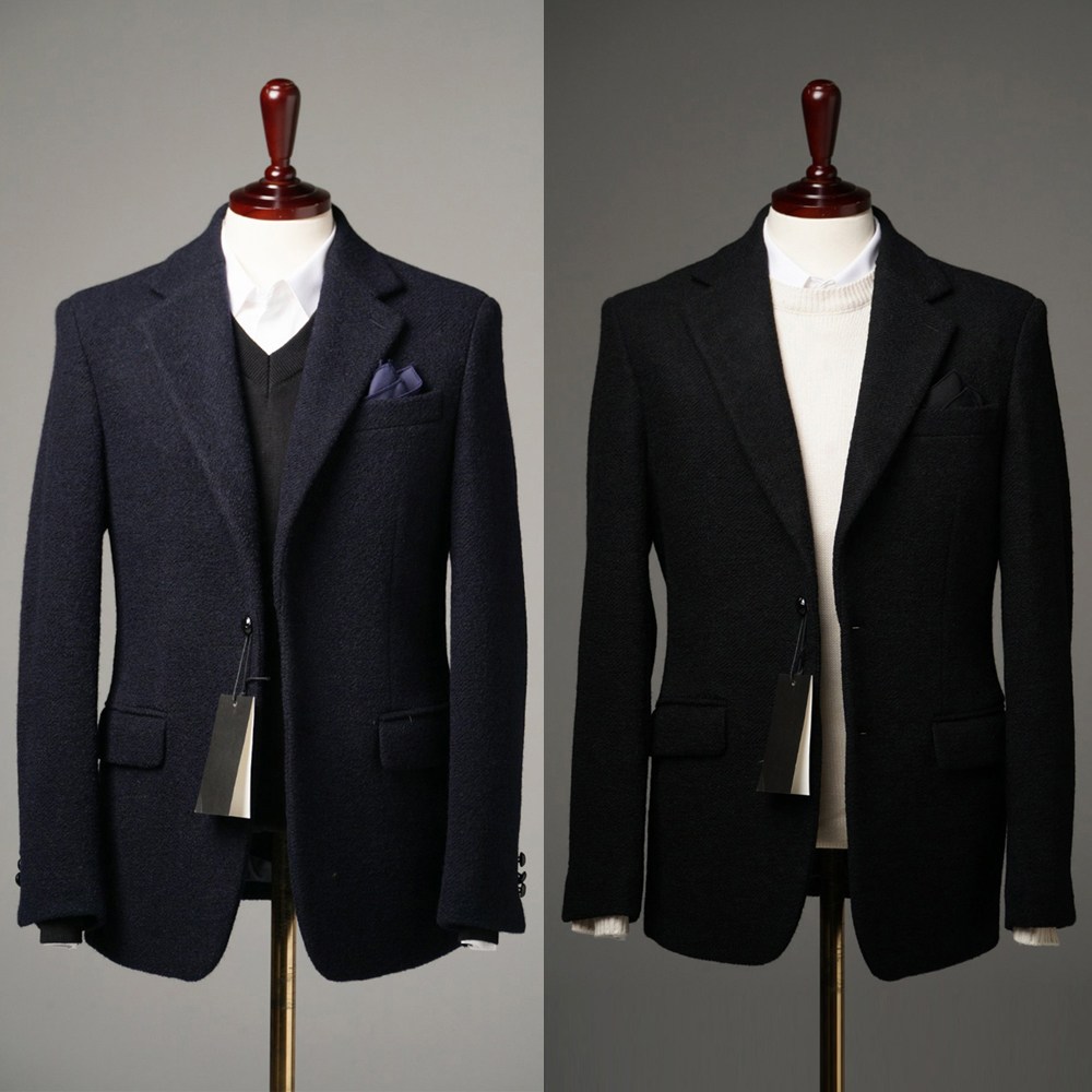 남자 가을 겨울 프리미엄 알파카 자켓 클래식 네이비 블랙 정장 울 재킷 142,000원