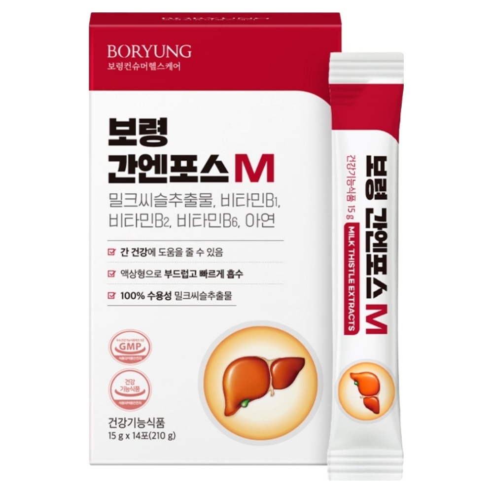 보령 간엔포스M 액상 밀크씨슬 간건강 실리마린 14p, 1개, 210g 19,130원