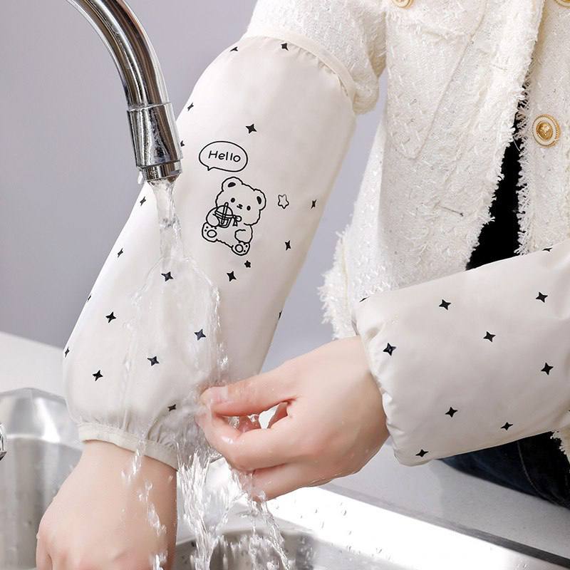 1+1방수 소매 커버 롱타입 (총 4개) 주방 설거지용 팔토시, 아이보리 15,000원