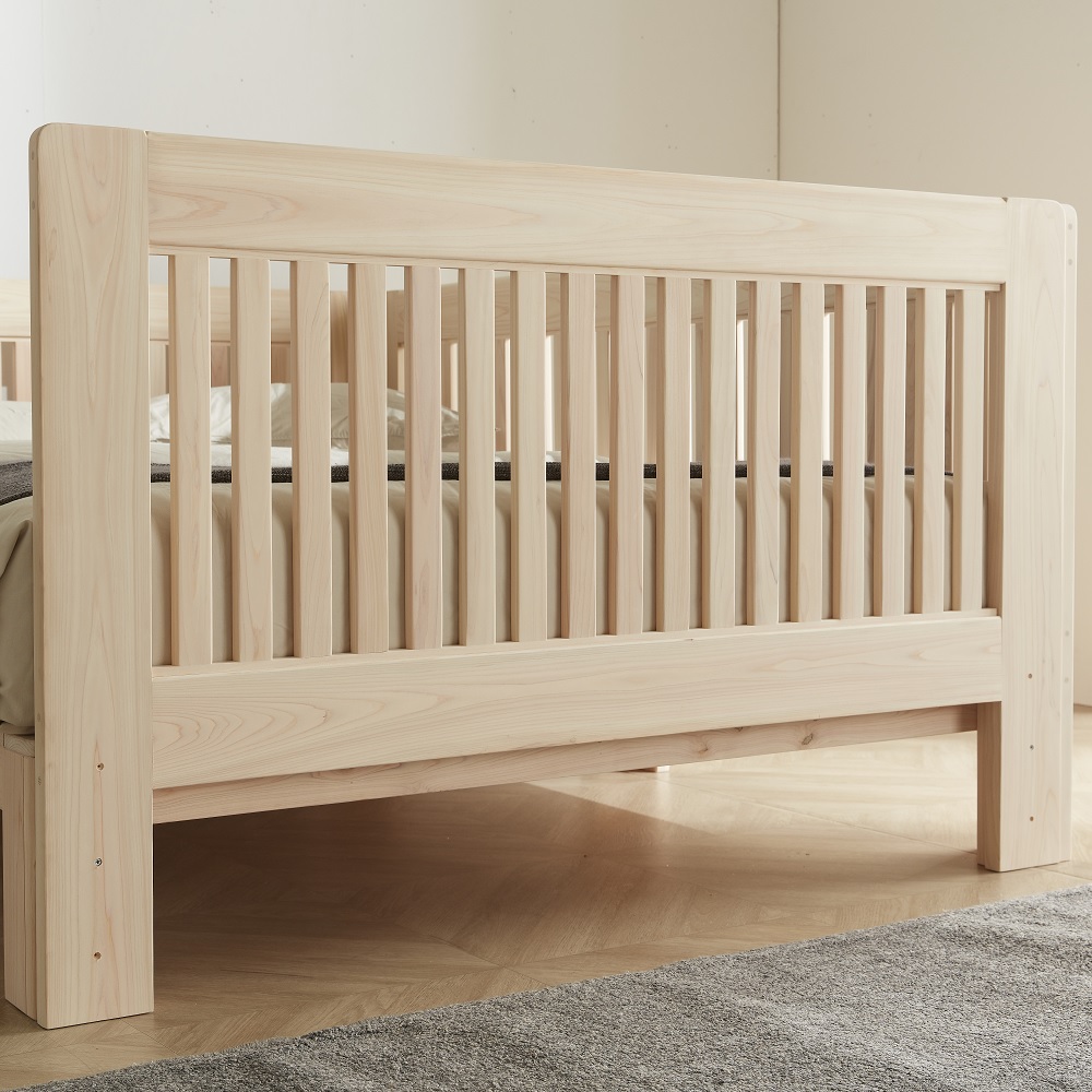 바르숲 편백나무 원목 창살형 침대 가드 침대안전가드 패밀리침대가드 유아안전가드 낙상방지 1100 1500 2030, 베이지 창살형가드 1100 210,000원