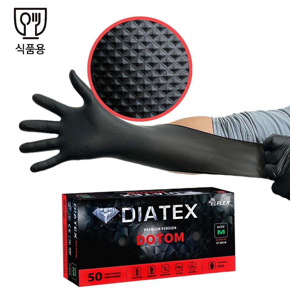 식품용 블랙 니트릴장갑 50매 식약처인증 두꺼운 검정 요리 셰프 주방 다용도 14,000원