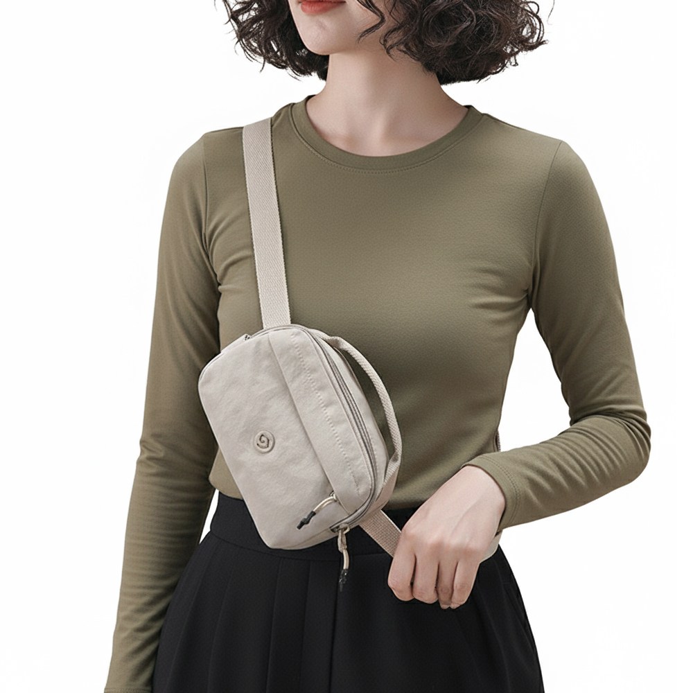 듀엘라 미니 슬링백 나일론 방수 크로스백 경량 허리색 여성용 웨이스트백 여행용 보조 여행 미니백 힙색 가방 13,900원