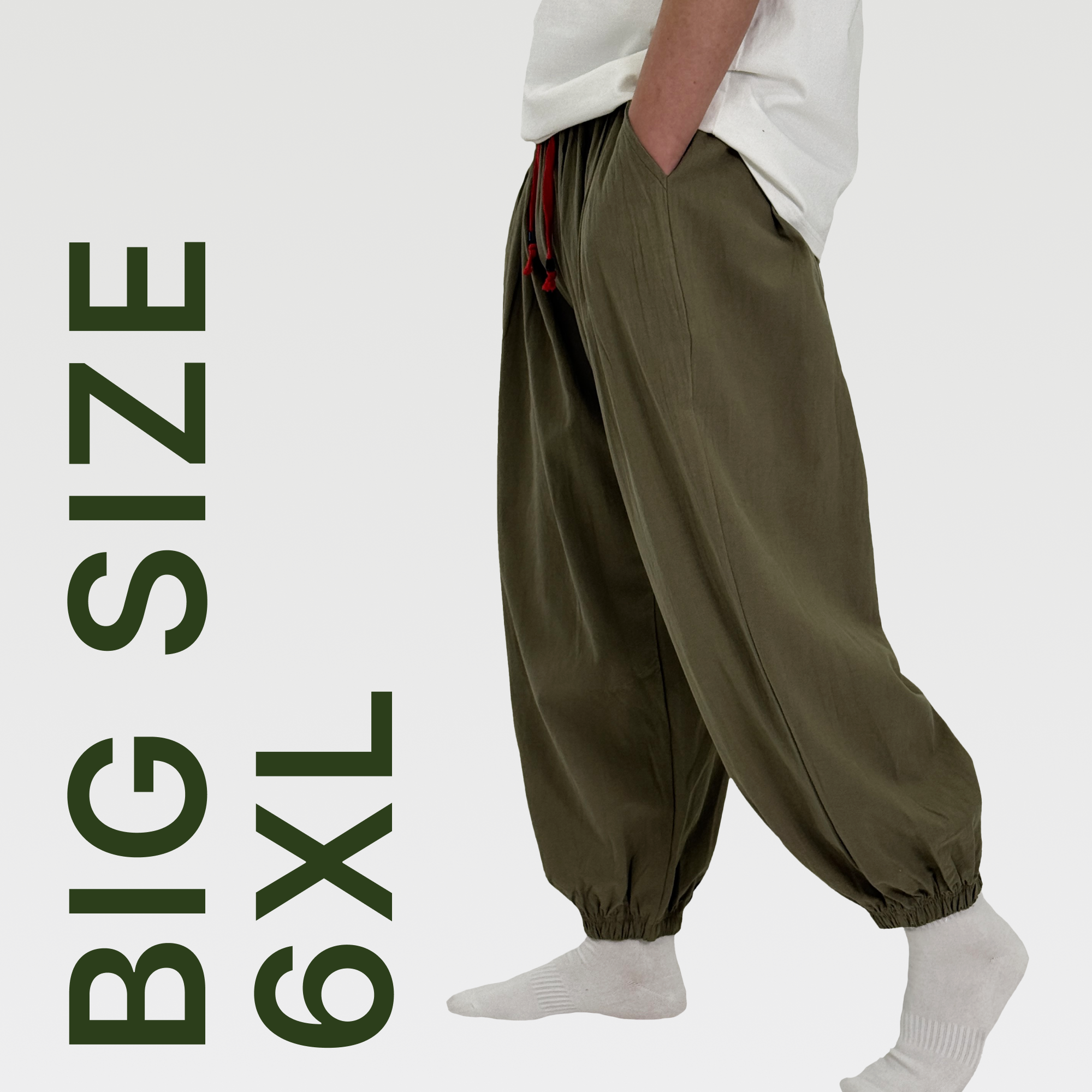 6XL 블루제이 빅사이즈 코튼린넨 조거 하렘 팬츠 28,900원