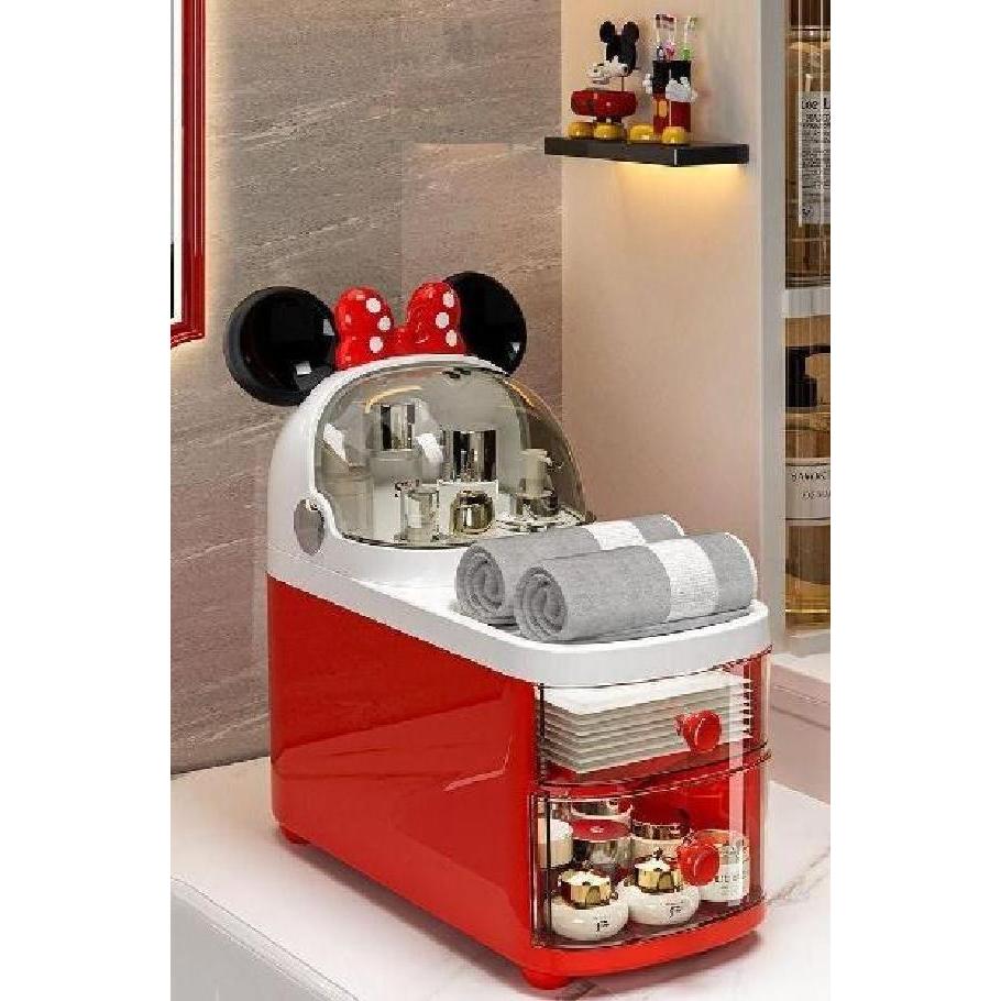 미키 마우스 3단 화장품 수납 케이스 메이크업 정리함 대용량 오거나이저 25,100원