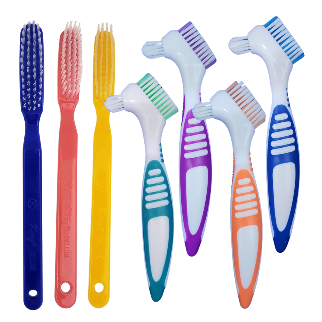 4+3 틀니 교정기 세척 칫솔 의치 전용 관리 세척솔, 1세트 9,980원