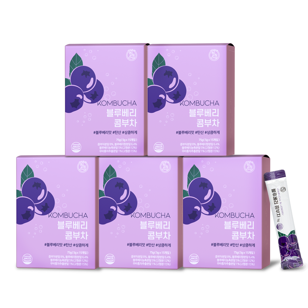 힐스랩 콤부차 블루베리, 5g, 15개입, 5개 25,500원