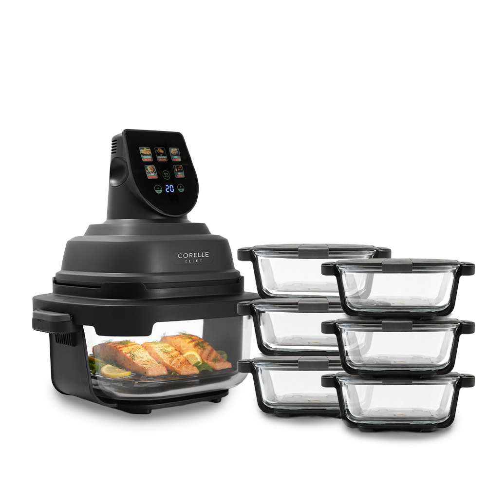 코렐 일렉 바사칸 에어프라이어 5세대 에어글라스 본품 1개+용기1.5L 6개, 단품 369,000원