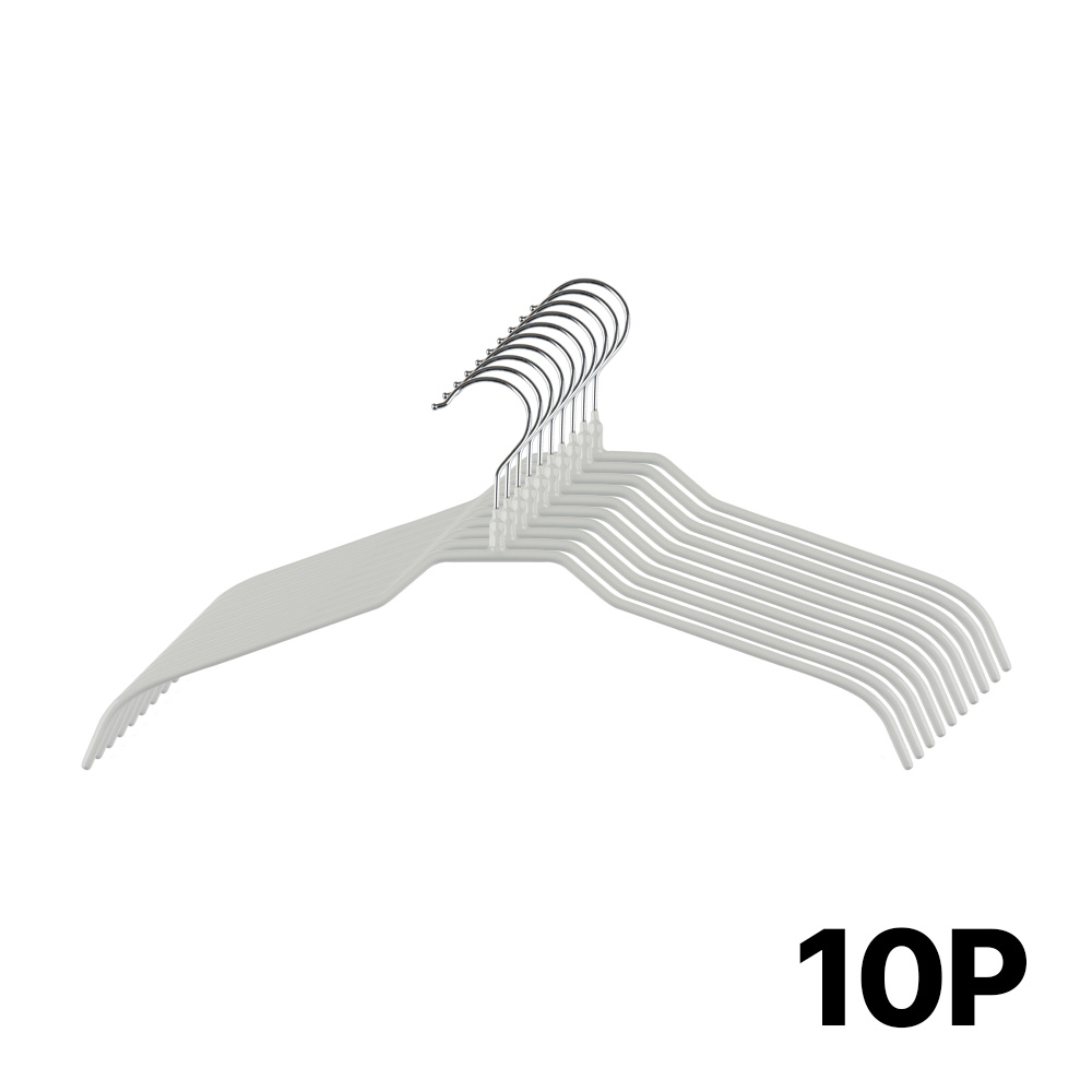 오리지니크 강력 미끄럼 방지 논슬립 옷걸이 41cm 셔츠 블라우스용 10개, 라이트그레이, 1세트 15,490원