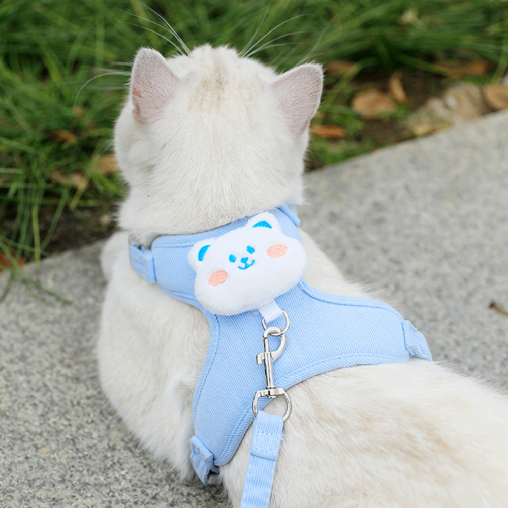 고양위들 하네스 리드줄 세트 고양이, 1개, 하늘 10,200원