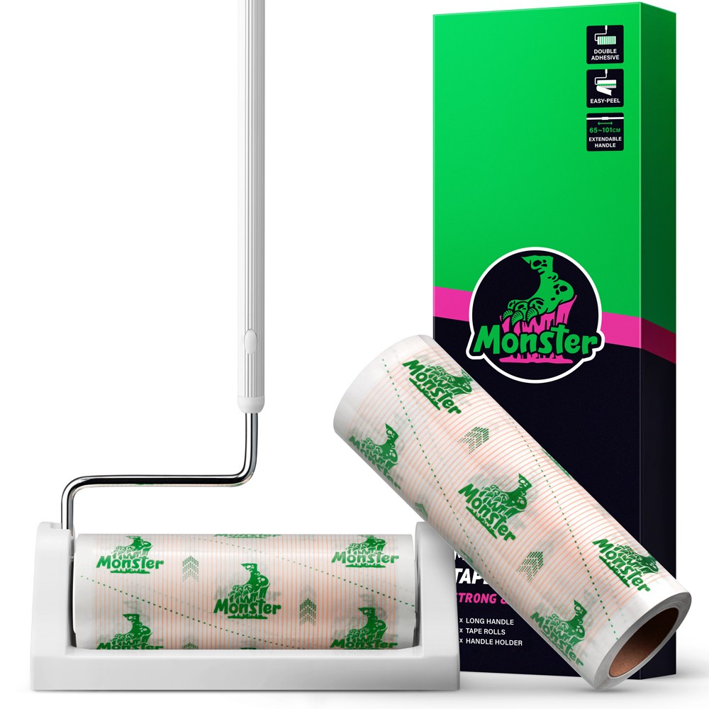 몬스터 마루용 돌돌이 테이프클리너 길이조절 롱핸들+거치대+리필 2p 세트 31,990원