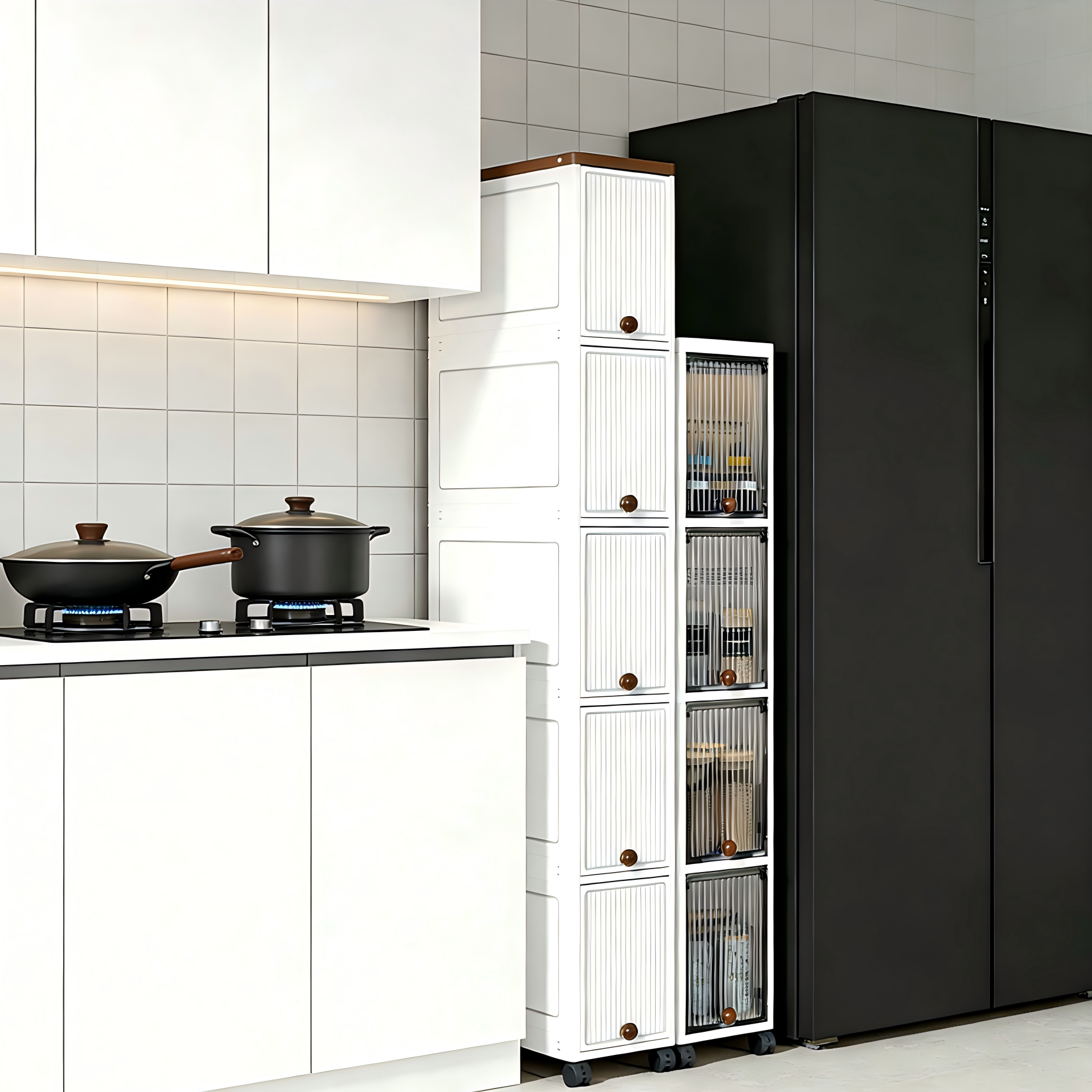 다목적 부엌 욕실 틈새수납장 대용량 거실 이동식 다층 서랍장, 현재가 28,800원